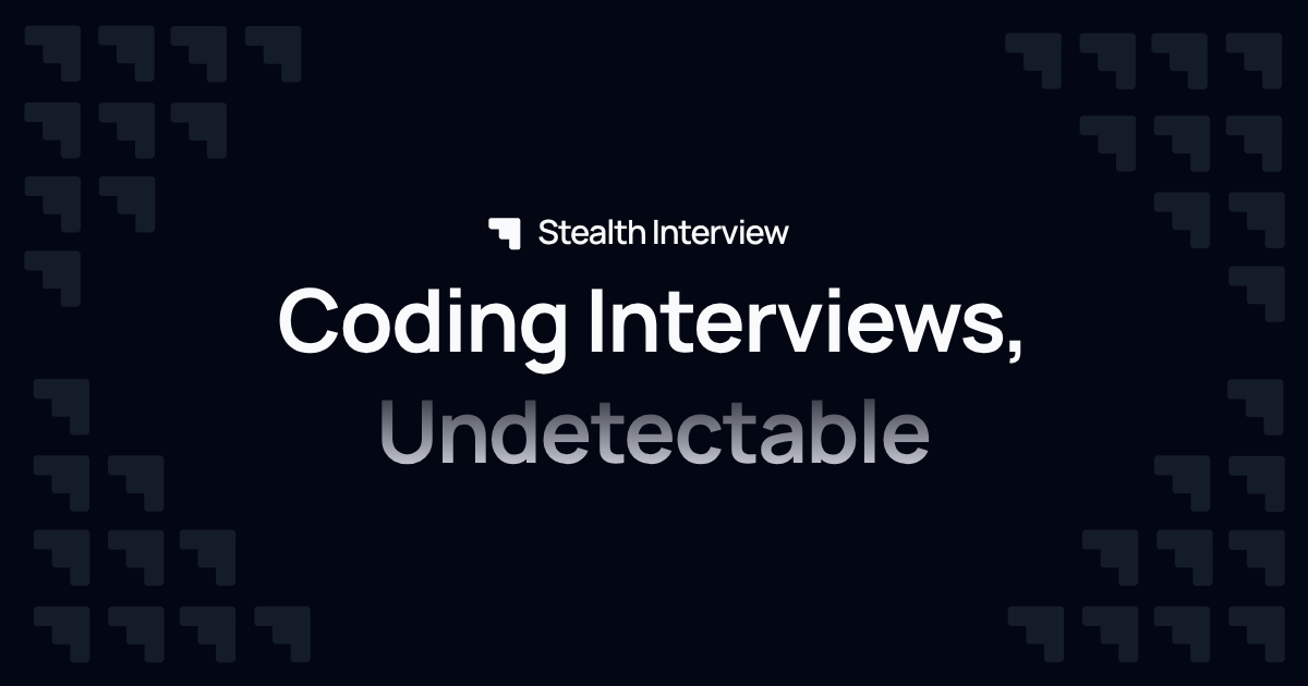 Show HN: Stealth Interview